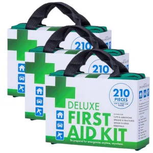 3x 210PCS | EMERGENCY FIRST AID KIT | Medical Travel Set | Workplace Office | ARTG BULK