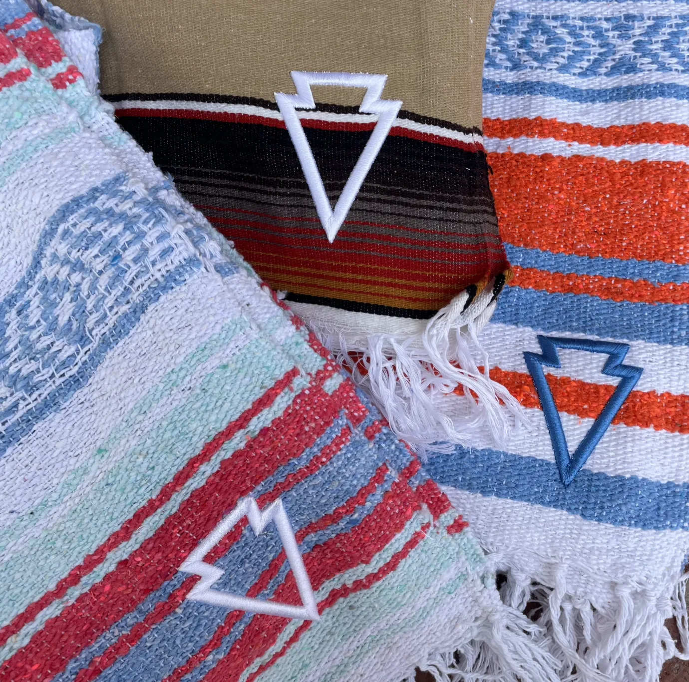 BAJA BLANKET w/embroidered arrowhead:  multiple colors to choose from!