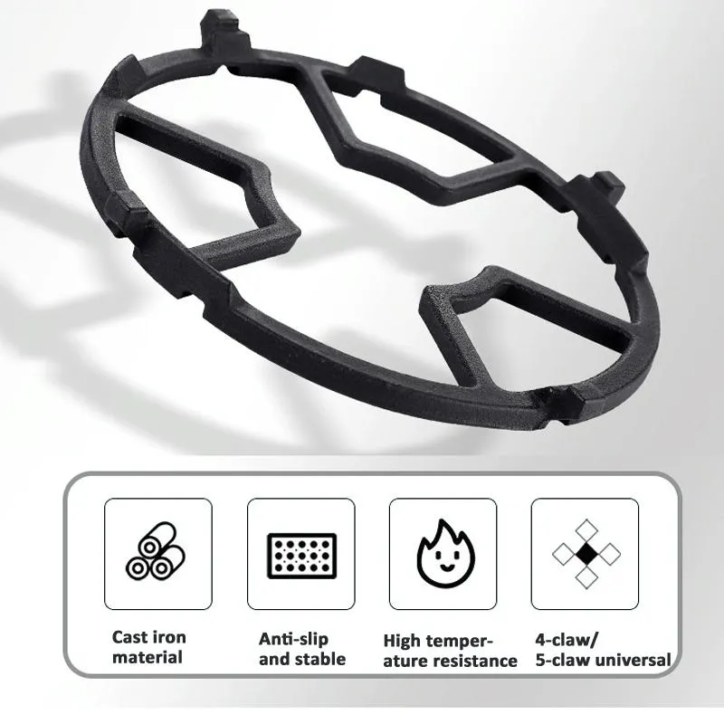 Cast Iron Wok Support Ring For Gas Stove Black