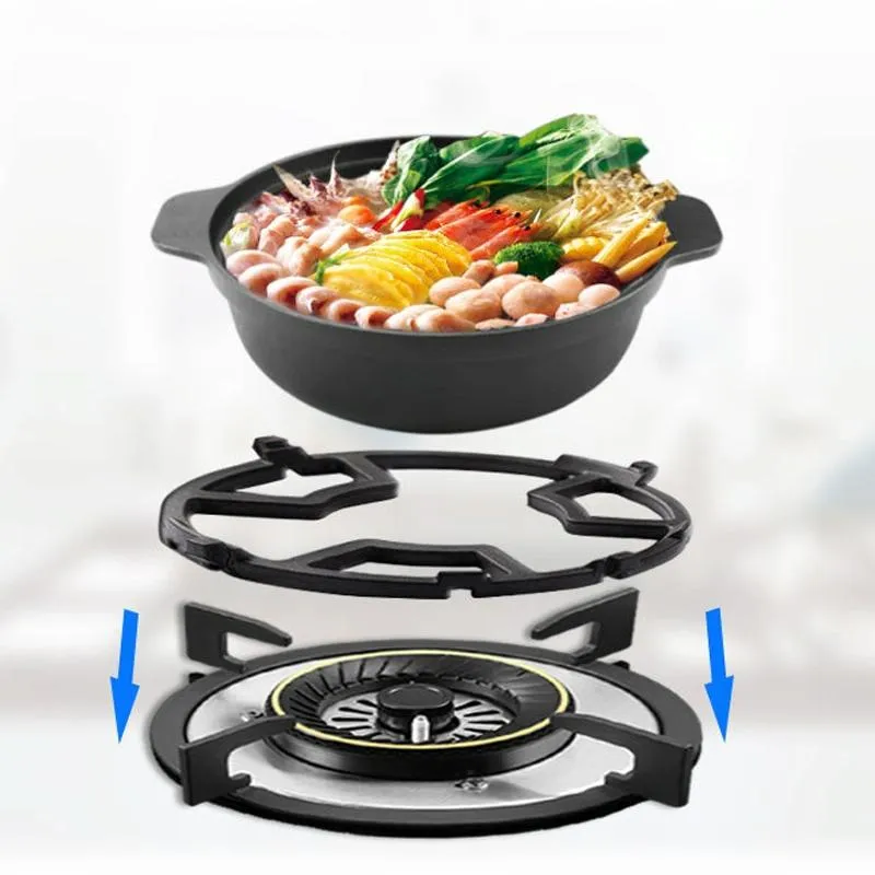 Cast Iron Wok Support Ring For Gas Stove Black