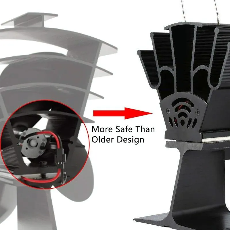 Eco-friendly Heat Powered Stove Fan for Wood / Gas / Pellet Stoves
