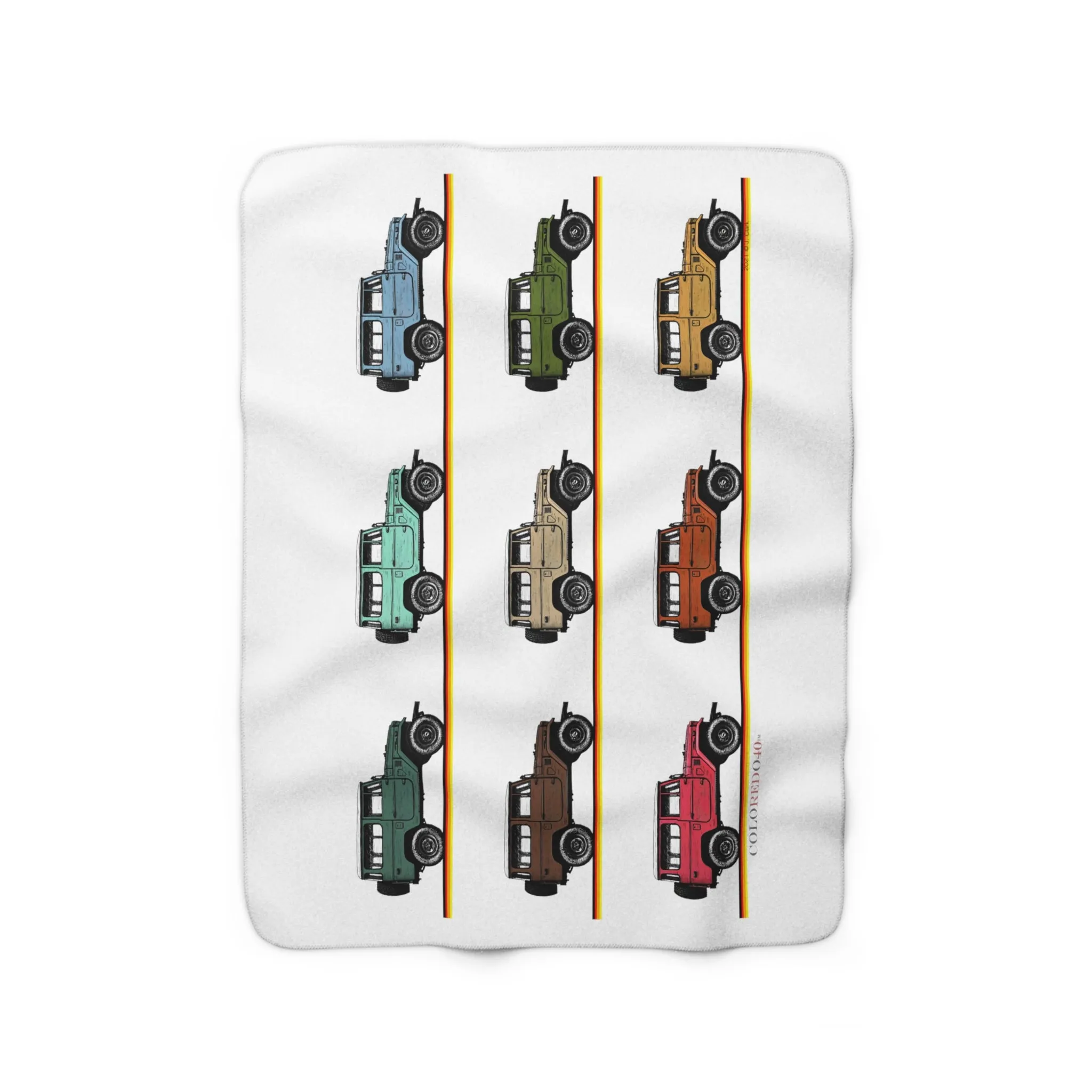 FJ40 Land Cruiser Camping Blanket Couch Sofa Throw - Reefmonkey Artist Jesse Clark