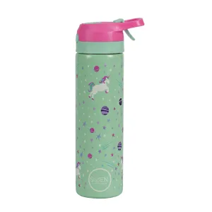 Insulated Stainless Steel Unicorn Theme Mist Bottle, Sea Green Color - 540ml