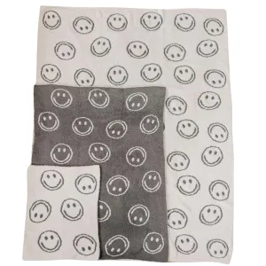 Mebie Baby - Plush Children's Smile Blanket in Taupe - (3 Sizes Available)