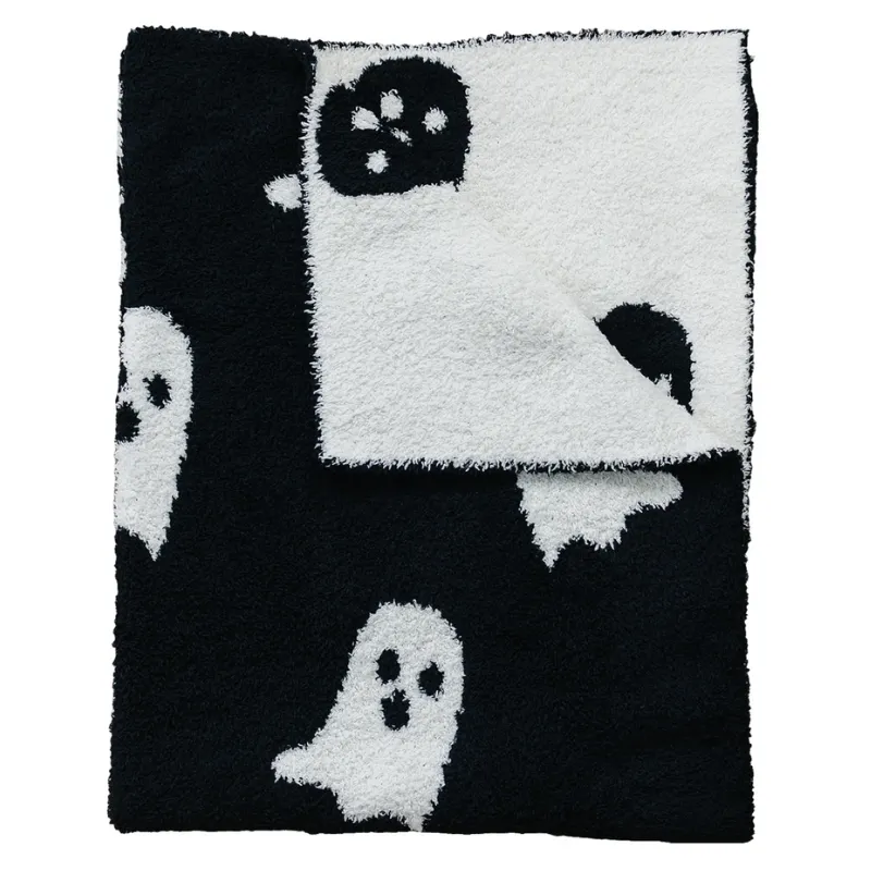 Mebie Baby - Plush Lovey Blanket in Ghosts 15"x20"