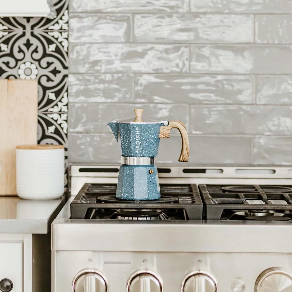 MILANO STONE Stovetop Espresso Maker, Moka Pot - 3 Cup