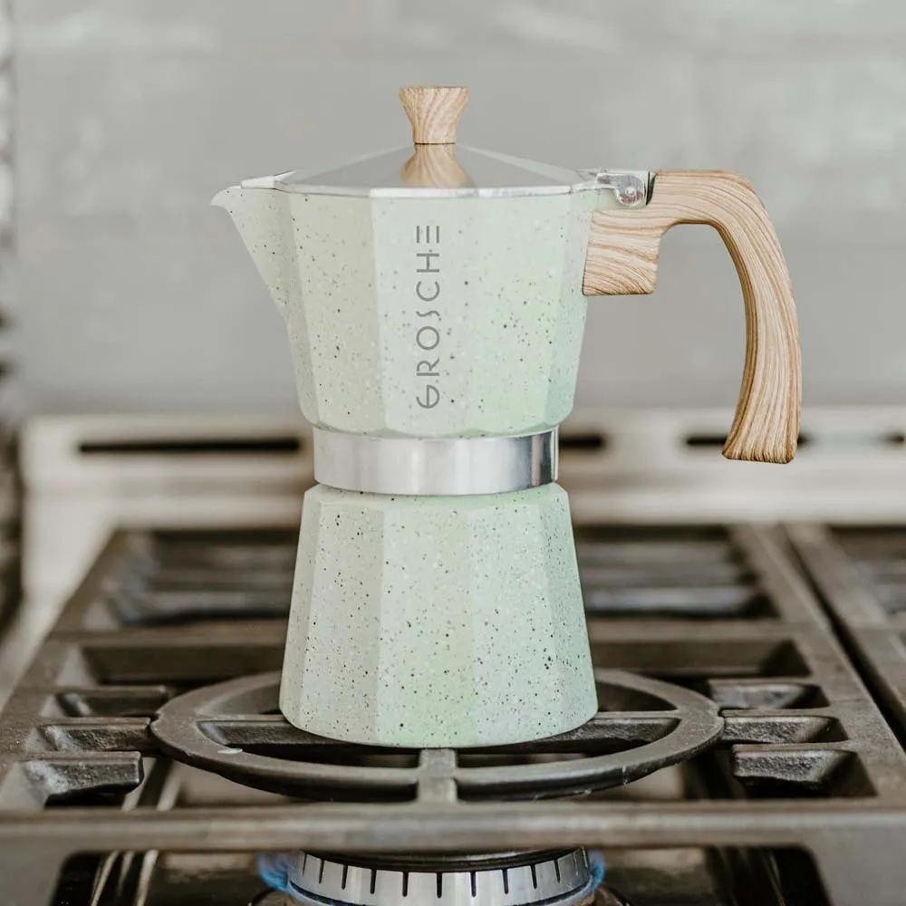 MILANO STONE Stovetop Espresso Maker, Moka Pot - 3 Cup