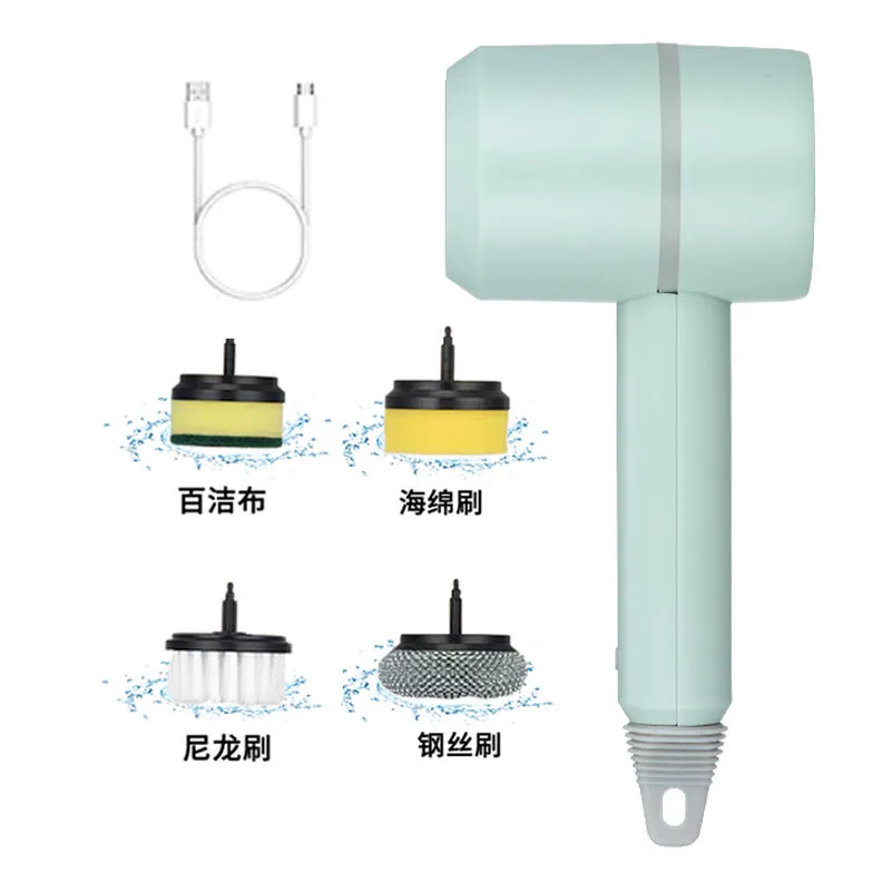 Multi functional electric cleaning brush, household toilet cleaning tool, handheld kitchen cleaning brush, wireless convenient bowl scrubber