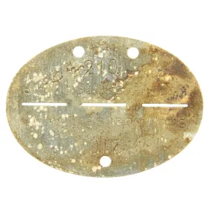 Original German WWII SS Identity Disc Dog Tag - 14th Waffen Grenadier 1st SS Galician Division - No. 210