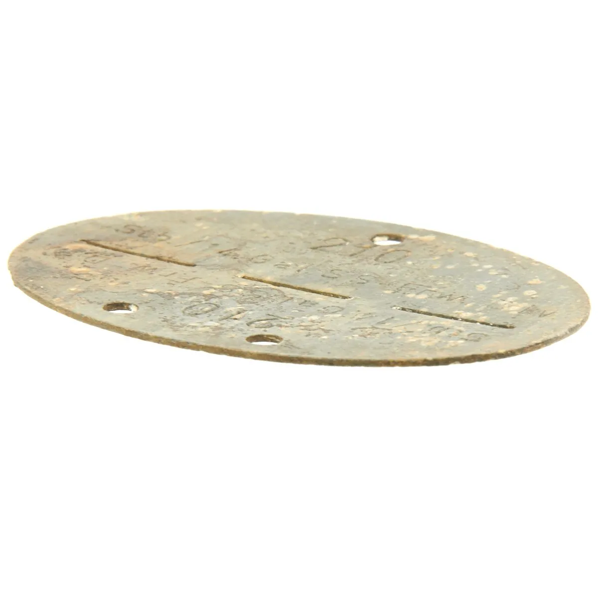 Original German WWII SS Identity Disc Dog Tag - 14th Waffen Grenadier 1st SS Galician Division - No. 210