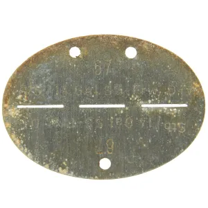 Original German WWII SS Identity Disc Dog Tag - 14th Waffen Grenadier 1st SS Galician Division - No. 67