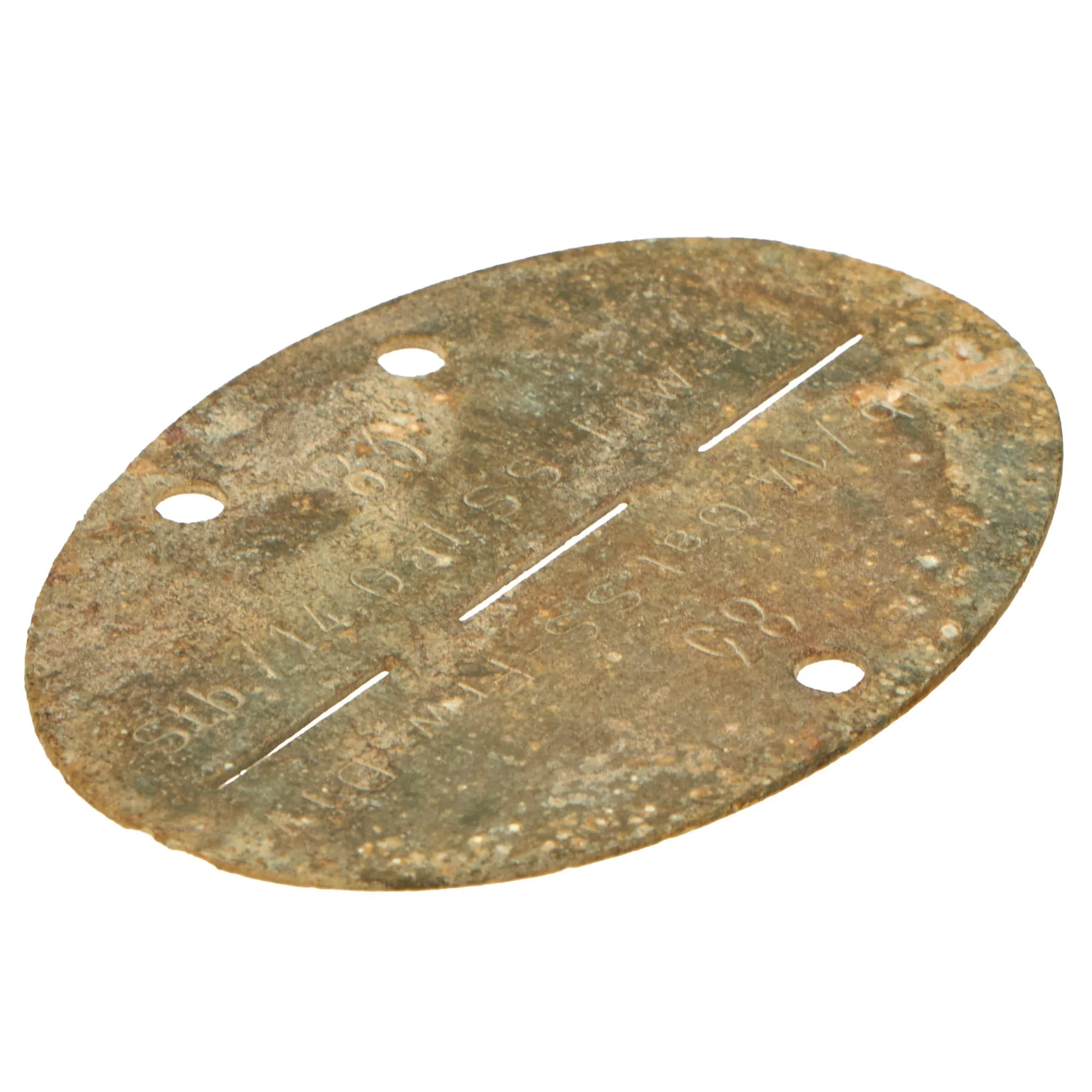 Original German WWII SS Identity Disc Dog Tag - 14th Waffen Grenadier 1st SS Galician Division - No. 83