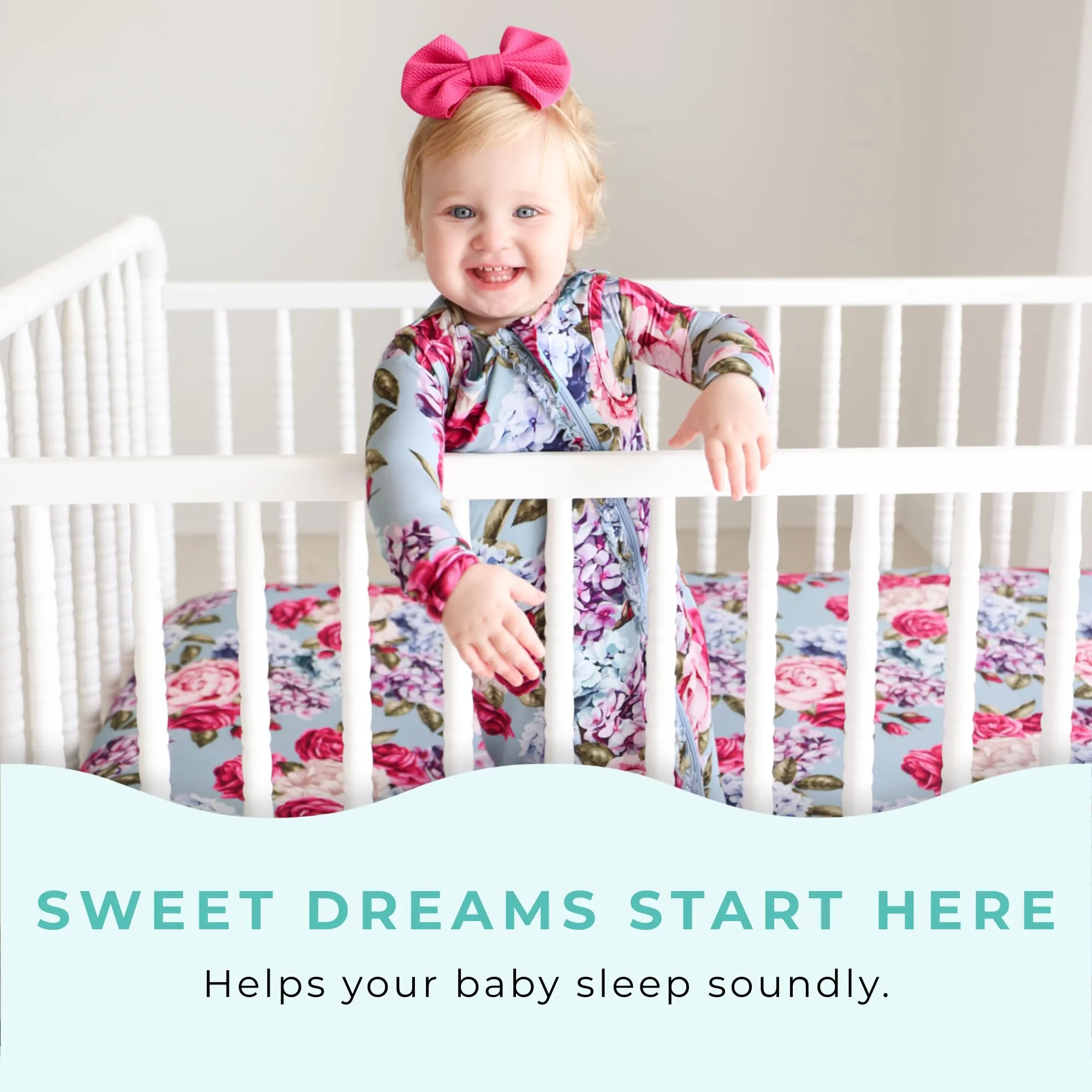 Posh Peanut Sleep Sack for Babies and Toddlers - 0.5 Tog Soft Viscose from Bamboo Baby Sleeping Bag, Wearable Blanket (Lacey, 6-18 Months)