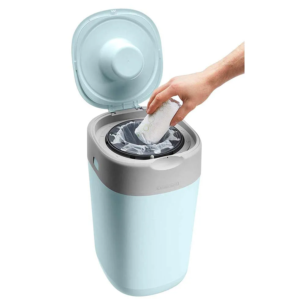 Tommee Tippee Twist and Click Advanced Nappy Bin W/ 1 Refill Cassette (Green)