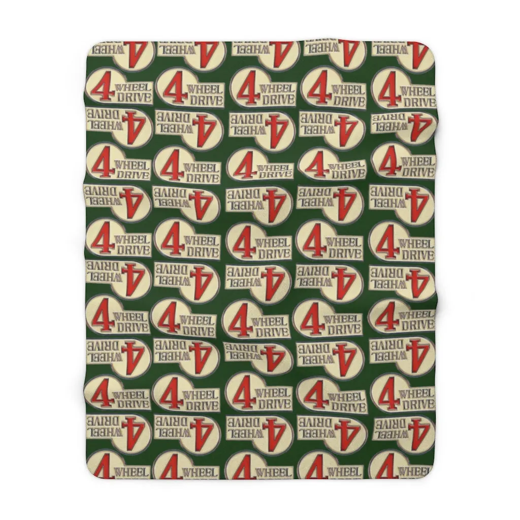 Toyota Land Cruiser FJ40 4 Wheel Drive Fleece Blanket Dark Green