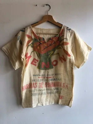Vintage 1960s Feed Sack Shirt