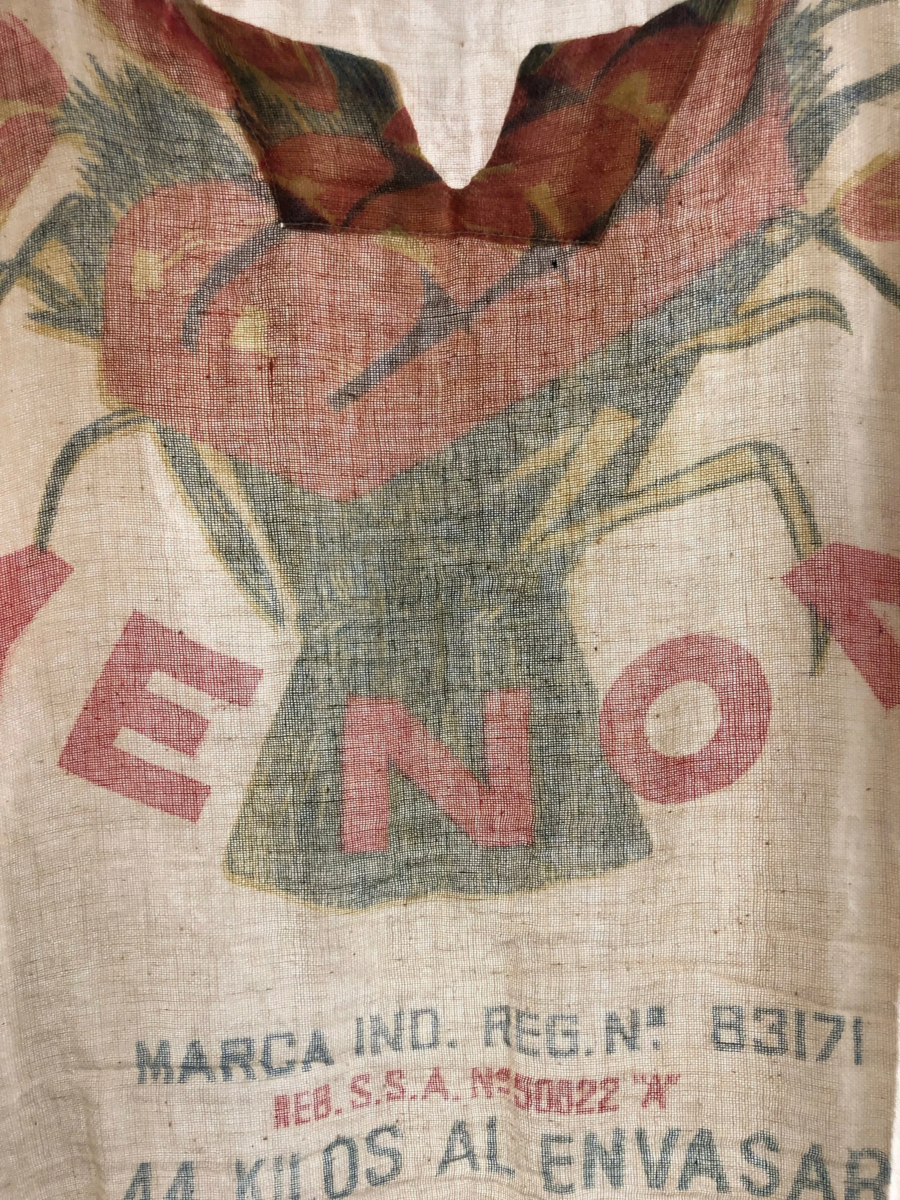 Vintage 1960s Feed Sack Shirt