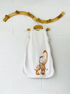 Wee Urban Organic White Giraffe Sleep Sack, 0-6 months